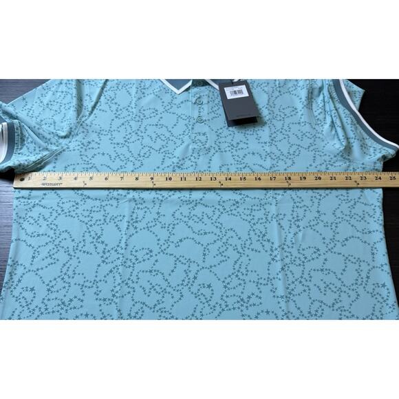 G/Fore Mens’s XL Star Dust Tech Racer Polo G4MF23K061D Mint New, Stretch Casual - Picture 3 of 5